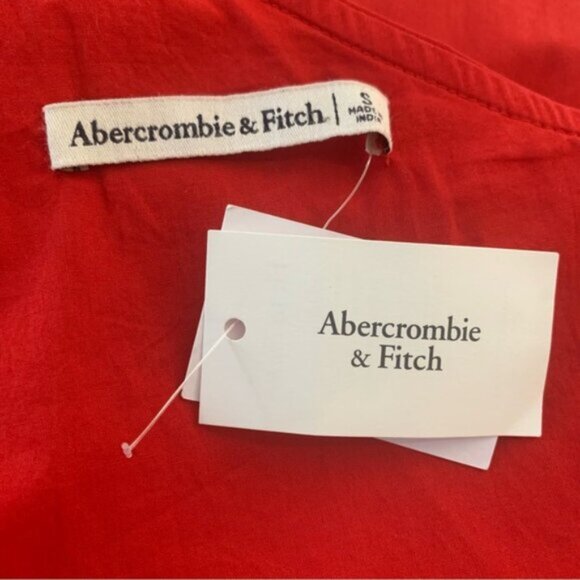 NWT Abercrombie & Fitch Red One-Shoulder Cutout Maxi Dress - Picture 12 of 13